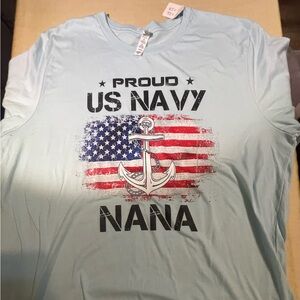 Bella Canvas Light Blue Proud US Navy T-Shirt